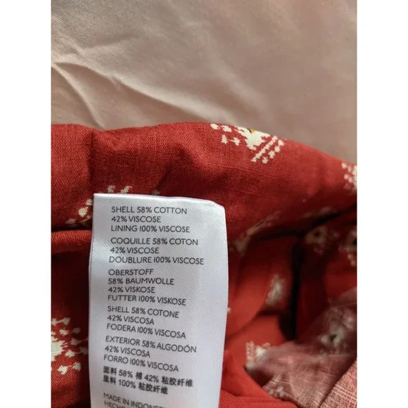 NWT Anthropologie Felipa Maxi Dress M Smocked Red - Picture 8 of 12